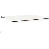 vidaXL Luifel automatisch uittrekbaar 500x350 cm crèmekleurig