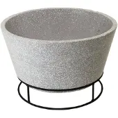 Esschert Design - Vuurschaal keramiek betonlook - Vuurschaal - Staal - Grijs