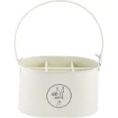 Esschert Design flessenkrat met opener 27,7 x 18 cm staal crème