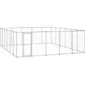 vidaXL Hondenkennel 36,3 m² gegalvaniseerd staal
