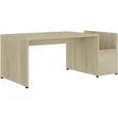 vidaXL Salontafel 90x45x35 cm bewerkt hout sonoma eikenkleurig
