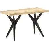 vidaXL Eettafel 120x60x76 cm massief mangohout