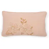 Rivièra Maison Fleurs Pillow Cover - Katoen - Zacht Roze - 30.0x50.0x1.3 cm