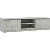 vidaXL - Tv-meubel - 140x40x35,5 - cm - bewerkt - hout - betongrijs