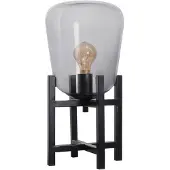 Expo Benn Original MINI tafellamp 1x E27 zwart / gun metal glas