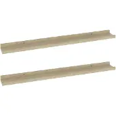 vidaXL Wandplanken 2 st Sonoma eiken 80x9x3 cm
