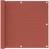 vidaXL Balkonscherm 90x500 cm HDPE terracottakleurig
