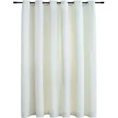 vidaXL Gordijn verduisterend met ringen 290x245 cm fluweel crème