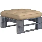 vidaXL Tuinhocker pallet geïmpregneerd grenenhout grijs