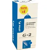 Pilot gelroller G-2 fijn, blauw, value pack met 16 + 4 stuks