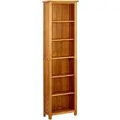 vidaXL - Boekenkast - met - 6 - schappen - 52x22x180 - cm - massief - eikenhout