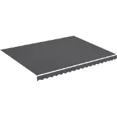 vidaXL Vervangingsdoek voor luifel 430x345 cm polyester antracietkleurig