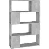 vidaXL Boekenkast/kamerscherm 80x24x124,5 cm bewerkt hout betongrijs