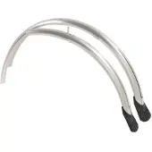 Eurofender Kunststof spatborden set 28 inch zilver