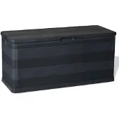 vidaXL Tuinbox 117x45x56 cm zwart