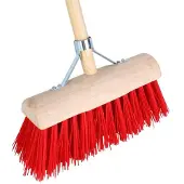 Talentools Bezem halfrond 31 cm rood pvc compleet Talen Tools