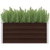 vidaXL Plantenbak verhoogd 100x40x45 cm gegalvaniseerd staal bruin