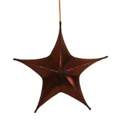 Tom Kersthanger Ster Maria 40 Cm Fluweel Bruin