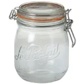 Le Parfait 5x Luchtdichte weckpot transparant glas 0.5 liter - Weckpotten
