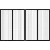 vidaXL Insectendeurgordijnen 2 st magnetisch 230x160 cm zwart