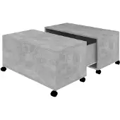 vidaXL Salontafel 75x75x38 cm bewerkt hout betongrijs
