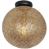 Freelight Plafondlamp Oronero/Oro, dimbaar, messing / goud, Woon-/ Eetkamer, metaal, Modern, plafondlamp