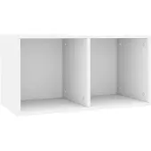 vidaXL Opbergbox voor LP's 71x34x36 cm bewerkt hout wit