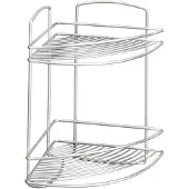 Metaltex Onda Hoekrek 22x22x35cm 2 Laags Zilver zilver Metaal Douche-