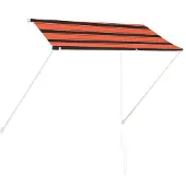 vidaXL Luifel uittrekbaar 250x150 cm oranje en bruin