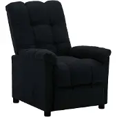 vidaXL Fauteuil verstelbaar stof zwart