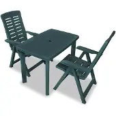 vidaXL Bistroset 101x68x72 cm groen 3-delig