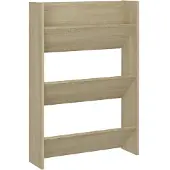 vidaXL Wandschoenenkast 60x18x90 cm spaanplaat sonoma eikenkleurig