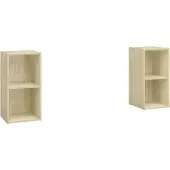 vidaXL Tv-meubelen 2 st 72x35x36,5 cm bewerkt houtsonoma eikenkleurig