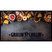 MD-ENTREE MD Entree - Barbecue Mat - Grillin Chillin - 67 x 120 cm