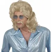 Merkloos Heren Pruik Met Lang Matje Haar