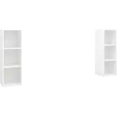 vidaXL Tv-meubelen 2 st 107x35x37 cm bewerkt houtwit