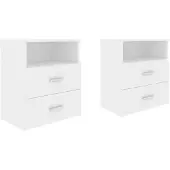 vidaXL Nachtkastjes 2 st 50x32x60 cm wit
