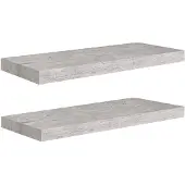 vidaXL Wandschappen zwevend 2 st 60x23,5x3,8 cm MDF betongrijs