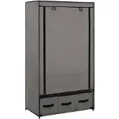 vidaXL Kledingkast 87x49x159 cm stof grijs