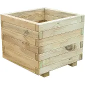 Intergard Bloembak plantenbak hout vierkant grenen 50x35x50cm