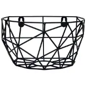 Tak Design Thanwa Mand M - Wandbevestiging - Metaaldraad - 16 x 10 x 16 cm - Zwart