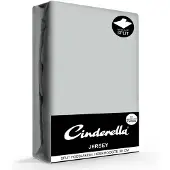 Cinderella Hoeslaken - Single Split Topper - Jersey - 180x200 /210 cm - Tot 15 cm matrashoogte - Lichtgrijs