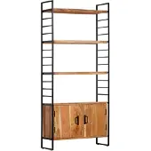 vidaXL Boekenkast met 4 schappen 80x30x180 cm massief acaciahout