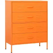 vidaXL Ladekast 80x35x101,5 cm staal oranje