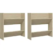 vidaXL Wandschoenenkasten 2 st 60x18x60 cm spaanplaat sonoma eiken