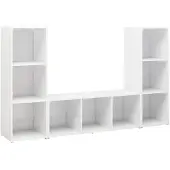vidaXL Tv-meubelen 3 st 107x35x37 cm bewerkt hout wit