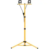 vidaXL LED-flitser met statief, 2x10W, warm wit licht
