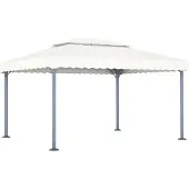 vidaXL Prieel 400x300 cm aluminium crème