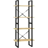 vidaXL Boekenkast met 4 schappen 60x30x140 cm massief grenenhout