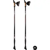 Abbey Wandelstok Abbey Telescopisch Verstelbaar Nordic Walking Zwart Rood Grijs